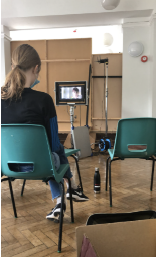 BTS of Emma’s short during filming